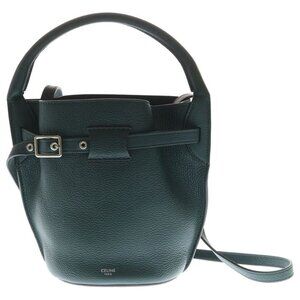 Celine Big Bag Nano Green Leather Handbag